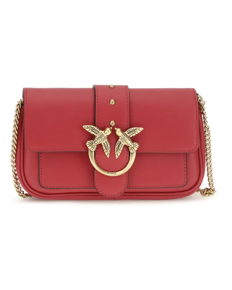 Pinko Women's Shoulder Bag Love One Calf Leather Red Rio Rio-Antique Gold Rio/antique Red