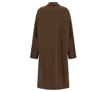 Oversized Wool Coat — Brown