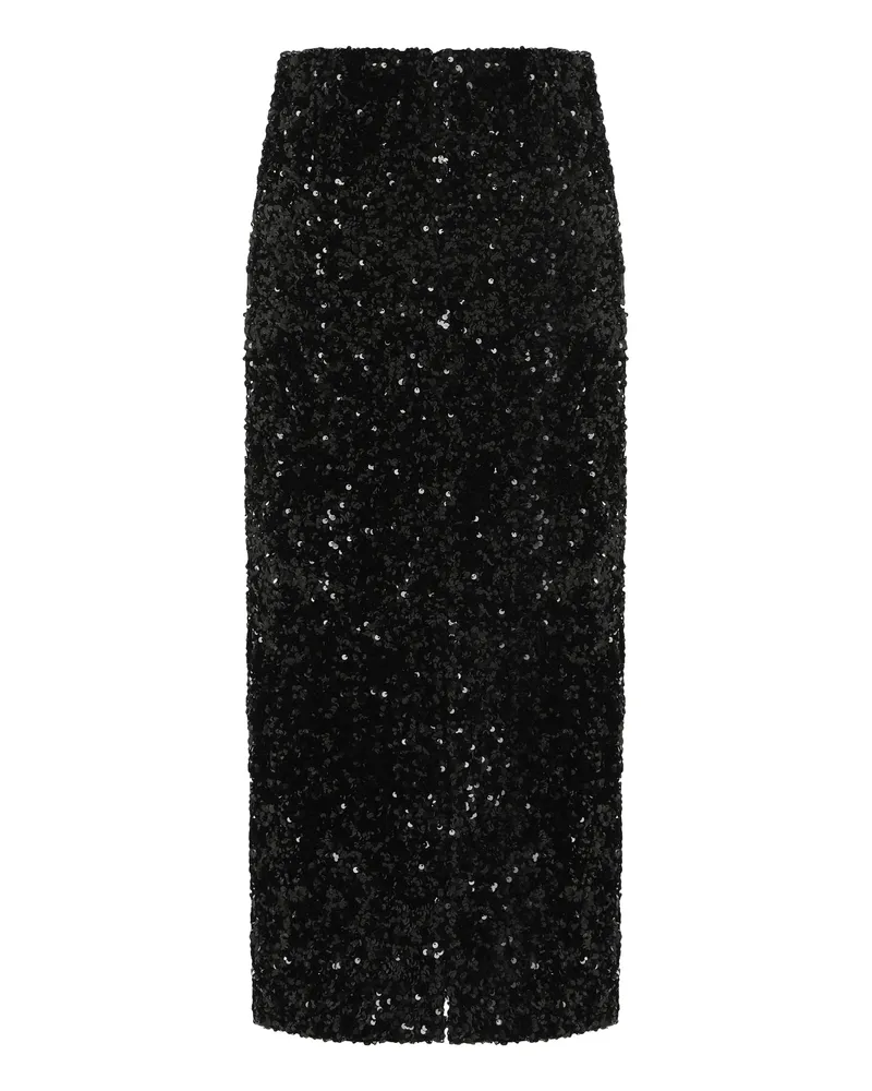 Vince Women's Skirt Midi Sequin Black Polyester Black