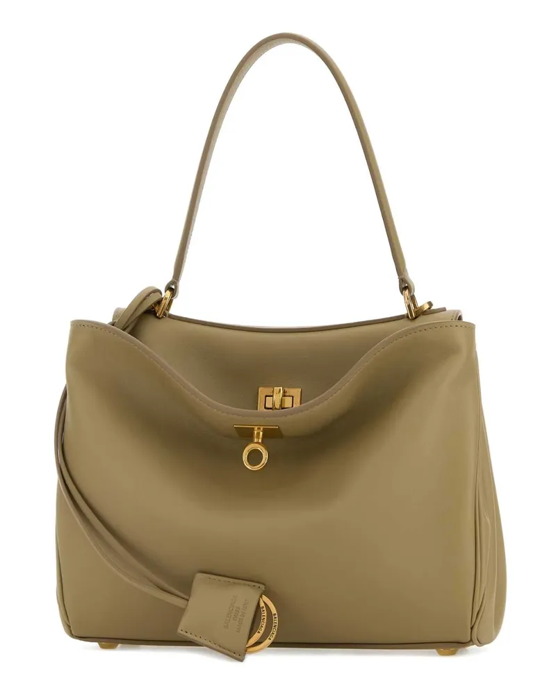 Balenciaga Women's Sage Green Leather Small Rodeo Handbag Tilleul Beige T Domesticated Calf Le Borse A Mano Beige