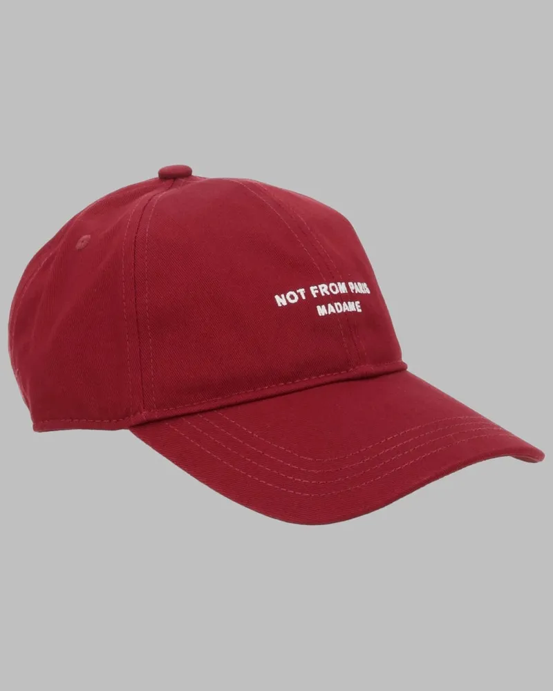 Drôle de Monsieur CP207_CO138WINE Cotton Baseball Cap — Red Red