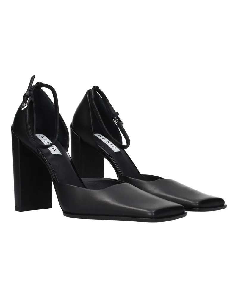 Alaïa Leather Pump — Black Black