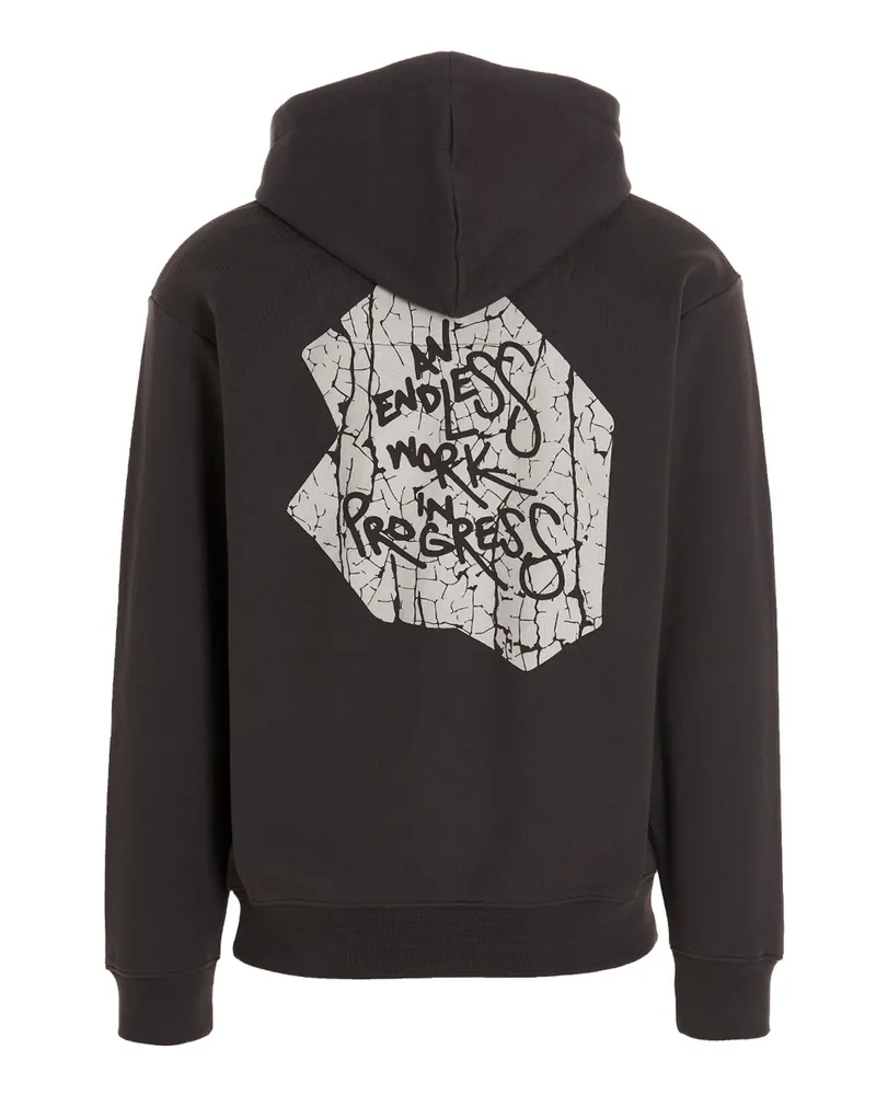 Objects IV Life Graphic Print Hoodie — Charcoal Charcoal