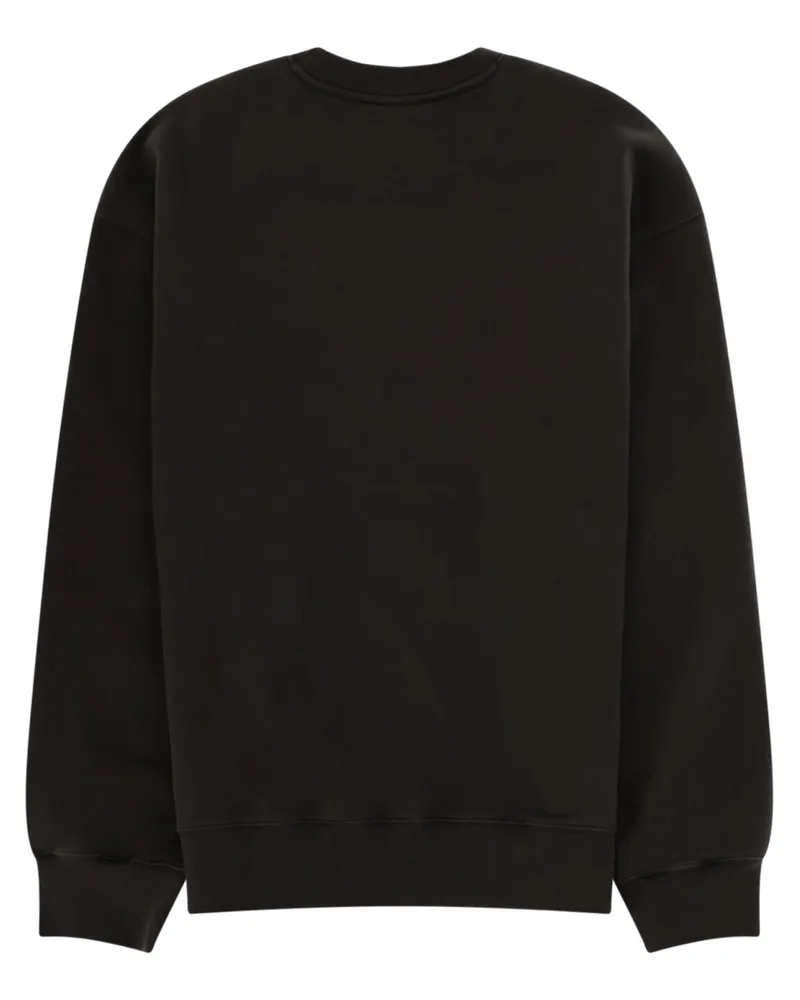 Kitsuné Logo Organic Cotton Sweatshirt — Charcoal Charcoal
