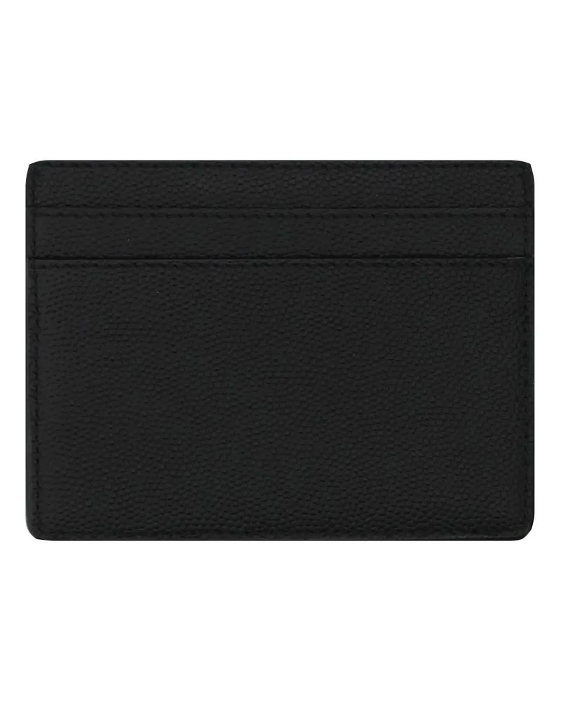 Saint Laurent Men's Cardholder Grain De Poudre Black Leather Calf Umbrellas Accessory Black