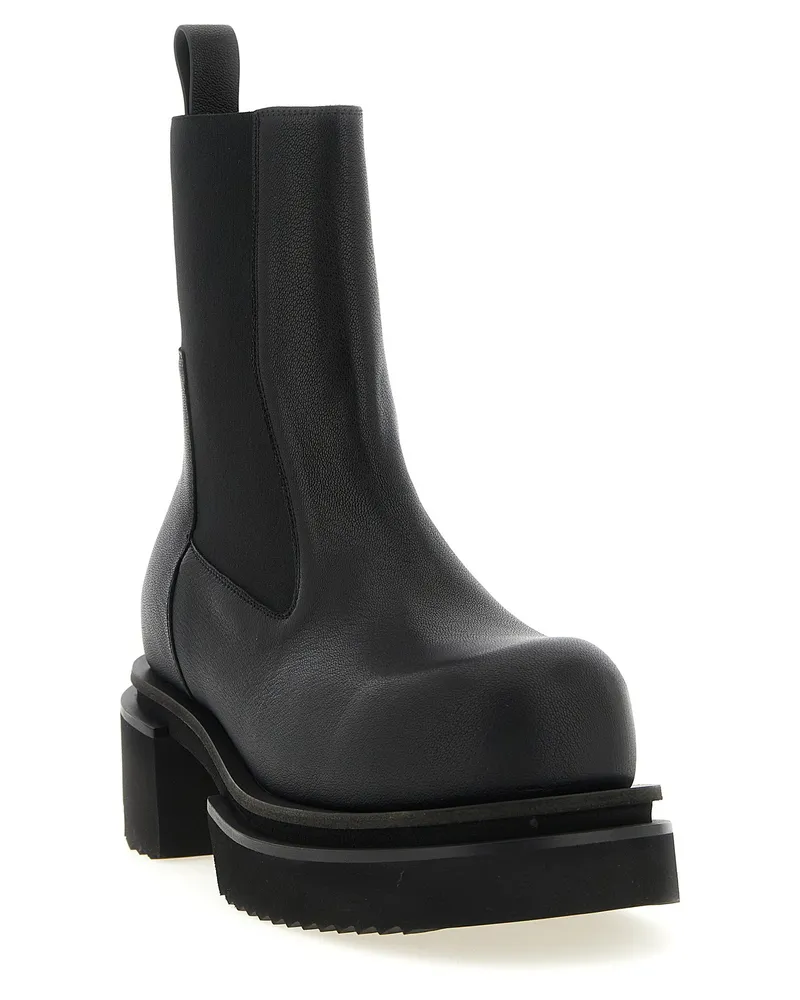 Rick Owens Beatle Bogun Ankle Boot — Black Black