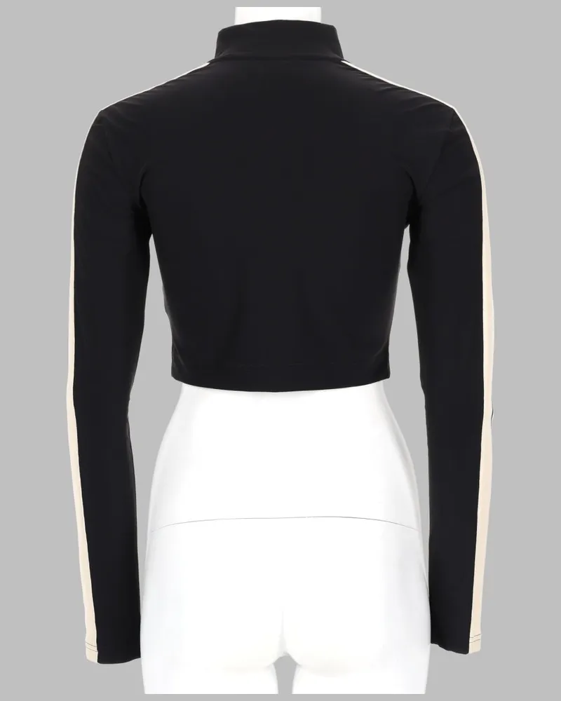 Palm Angels Cropped Polyamide Jacket — Black Black