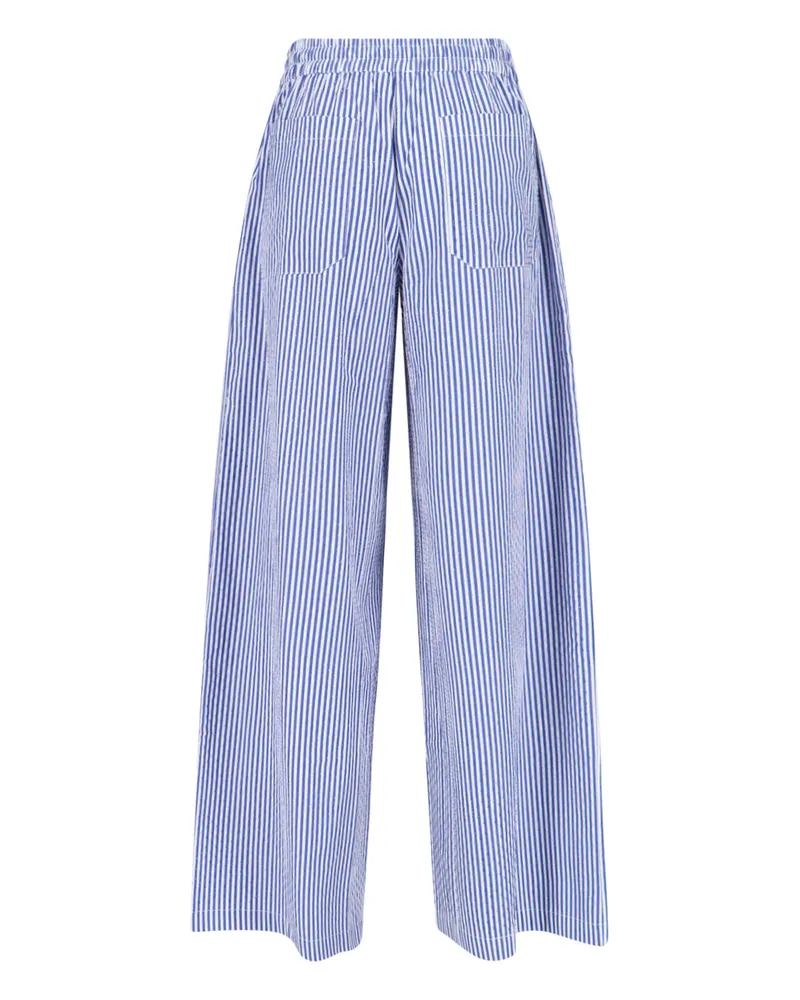 P.A.R.O.S.H. Women's Trousers Blue Cotton Blue