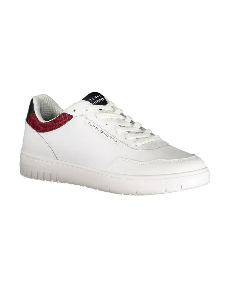 Tommy Hilfiger Leather and Polyurethane Low-Top Sneakers — White White
