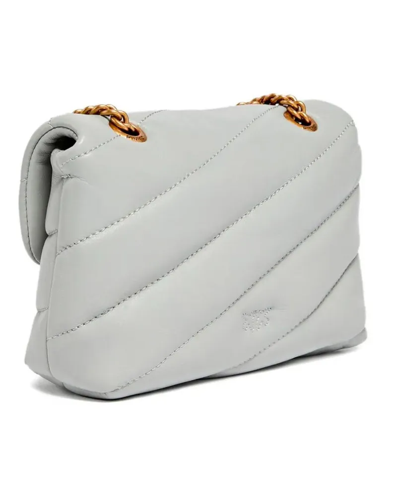 Pinko Women's Mini Shoulder Bag Love Puff Pearl Grey Grey-Antique Gold Grey/antique Gray