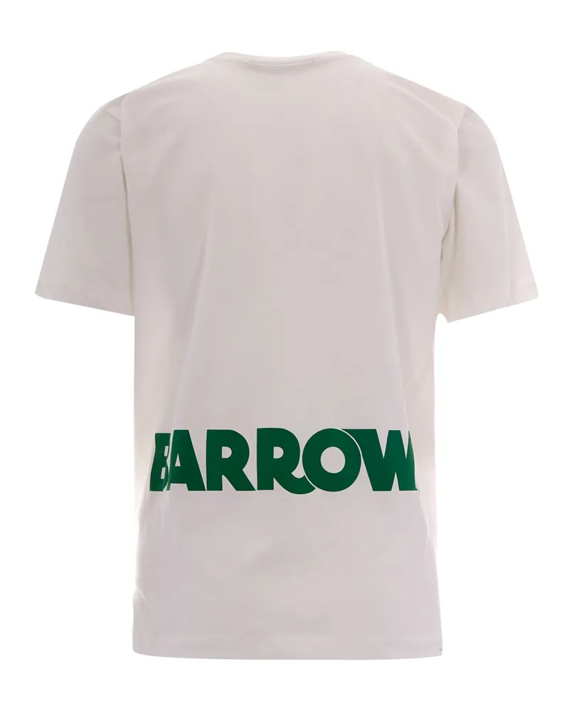 BARROW Men's T-Shirt Maxi Logo Coconut Cotton T-Shirts And Polos Beige
