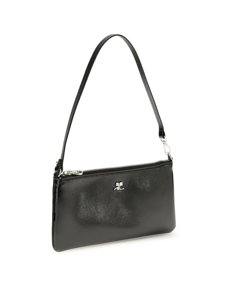Courrèges Women's Black Cowhide Shoulder Bag Black