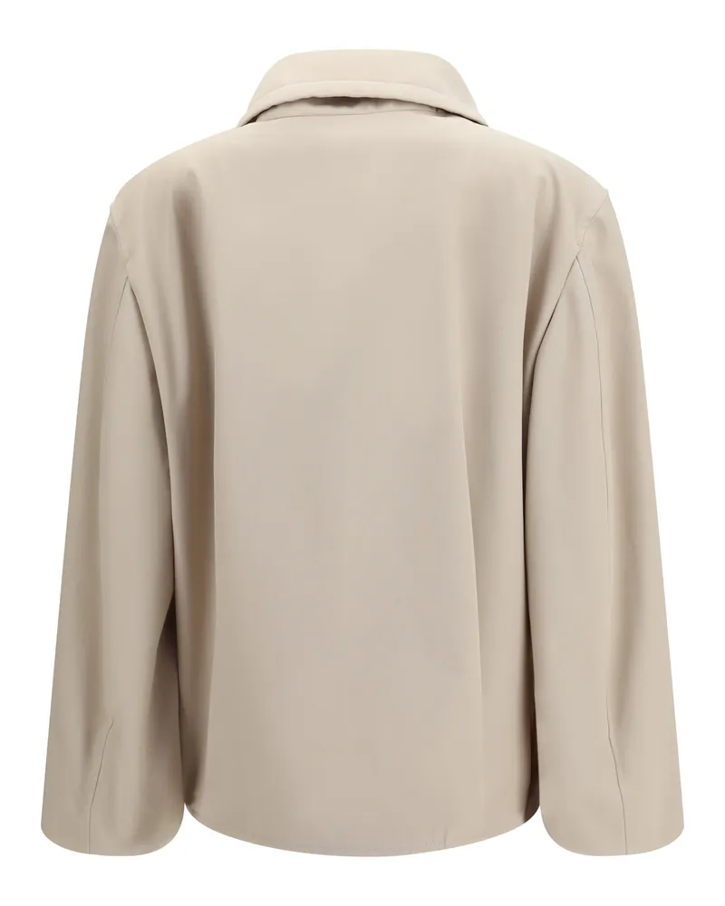 LARDINI Women's High-Neck Jacket Beige Polyester Beige