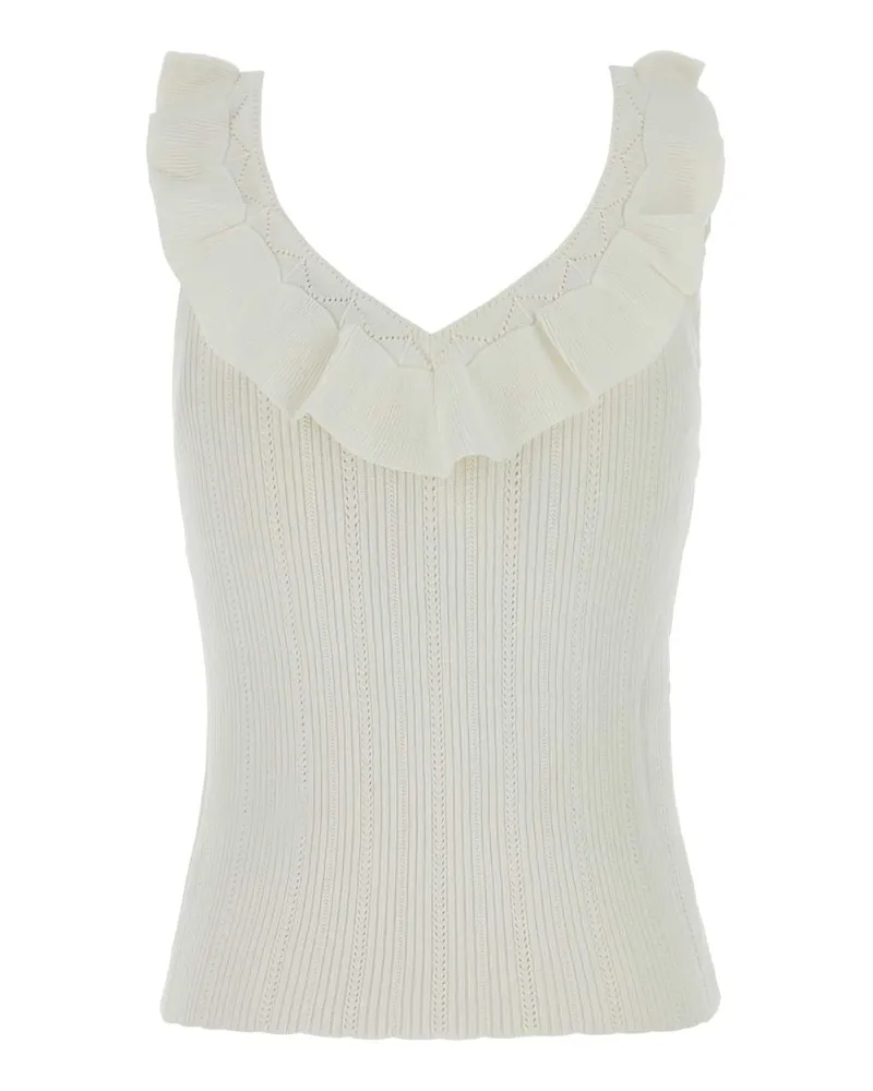 Blumarine Bianco Exterior: Viscose Nylon Maglie Sweater White