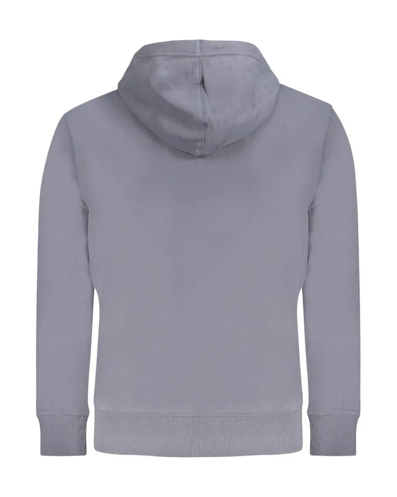 Calvin Klein Cotton-Blend Brushed Hoodie — Gray Gray