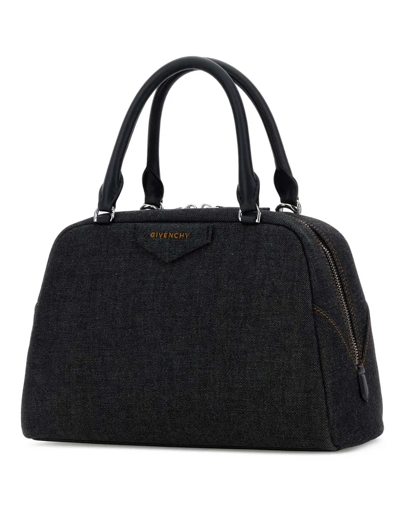 Givenchy Women's Dark Blue Denim Antigona East West Handbag Indigoblue Borse A Mano Black