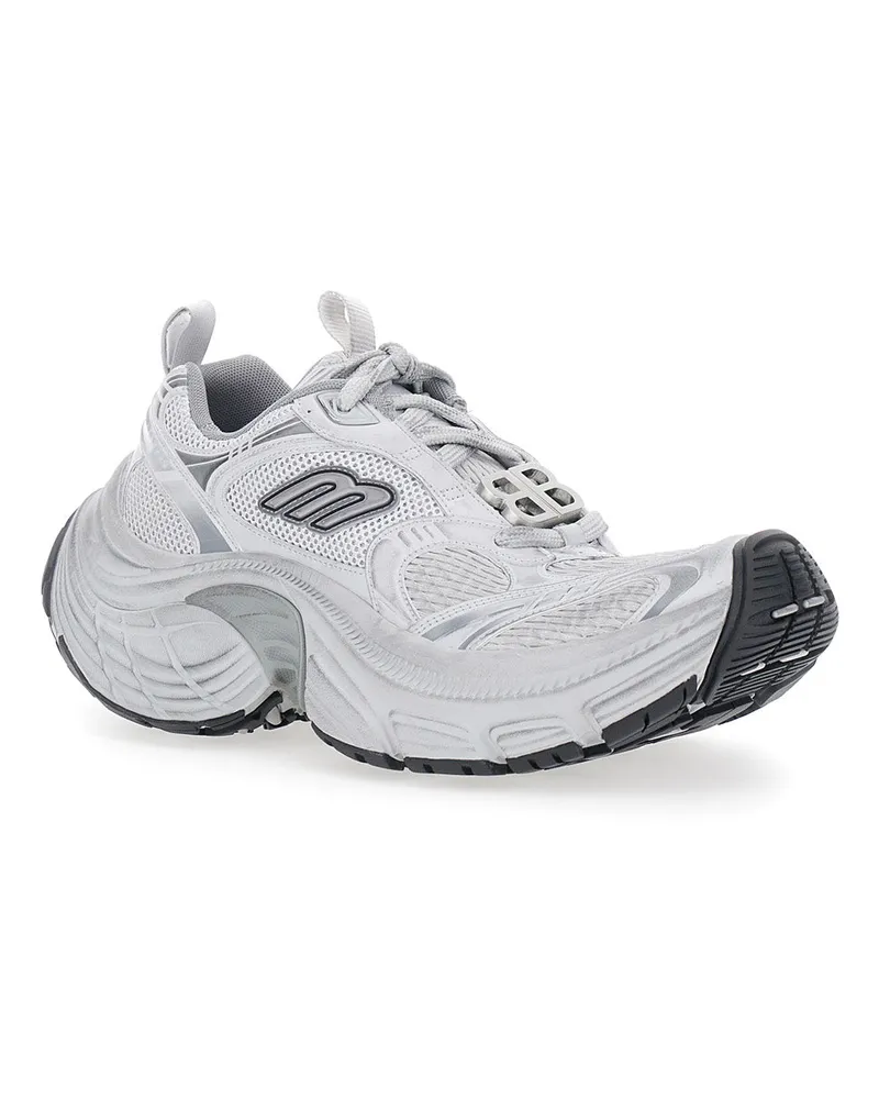 Balenciaga Men's Sneakers Grey Leather Polyurethane Trainers Gray