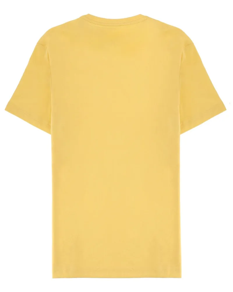 Ralph Lauren Logo-Embroidered Cotton T-Shirt — Yellow Yellow