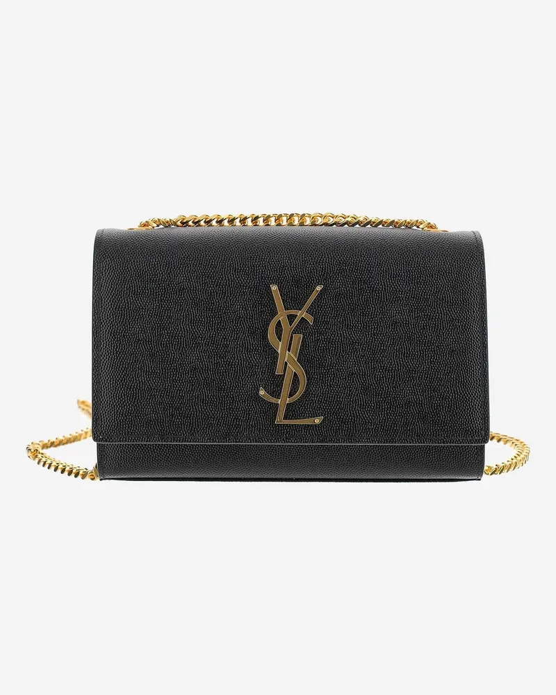 Saint Laurent Women's Small Leather Kate Bag Black Calfskin Shoulder Black