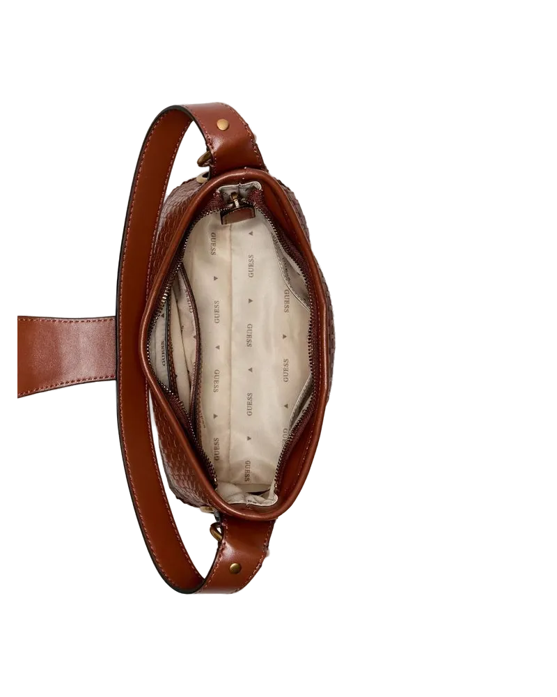 Guess Women's Shoulder Bag Cognac Polyurethane - Shoulder-Bags Brown