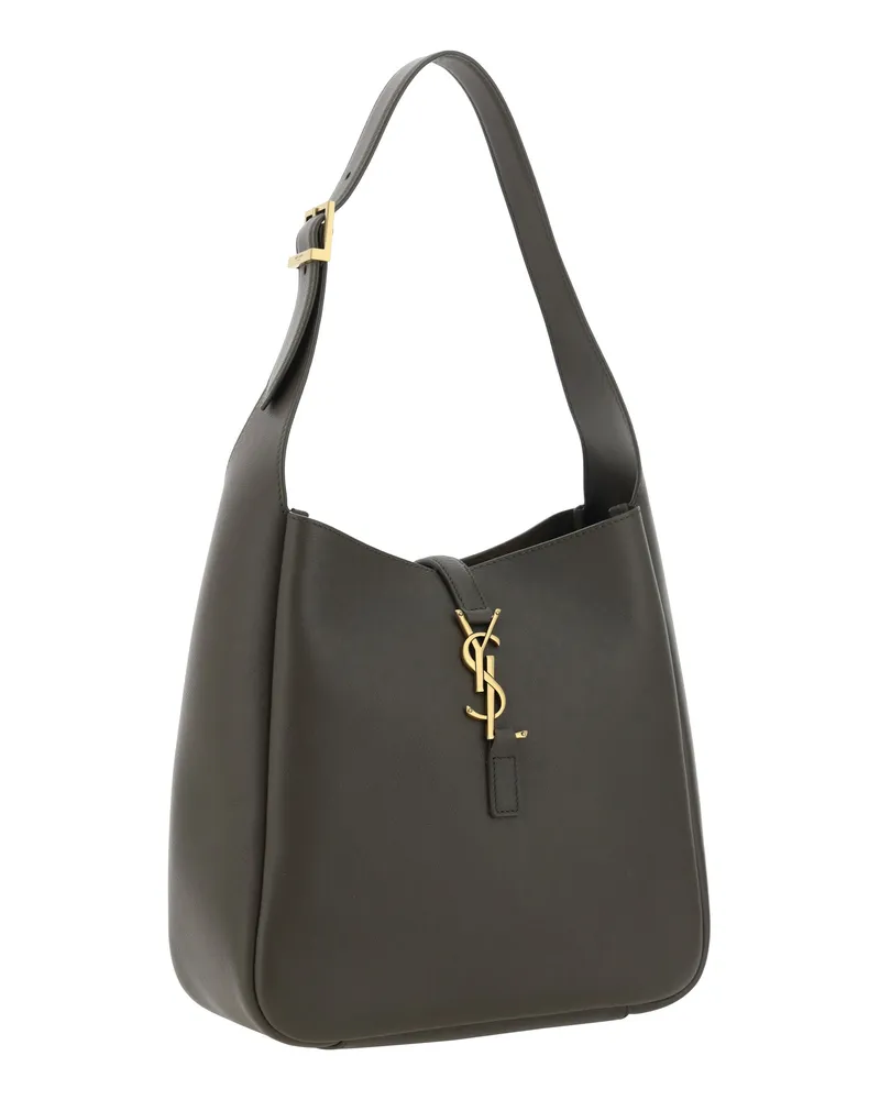Saint Laurent Women's Cassandre Shoulder Bag Light Musk Calf Leather Bos Taurus Gray