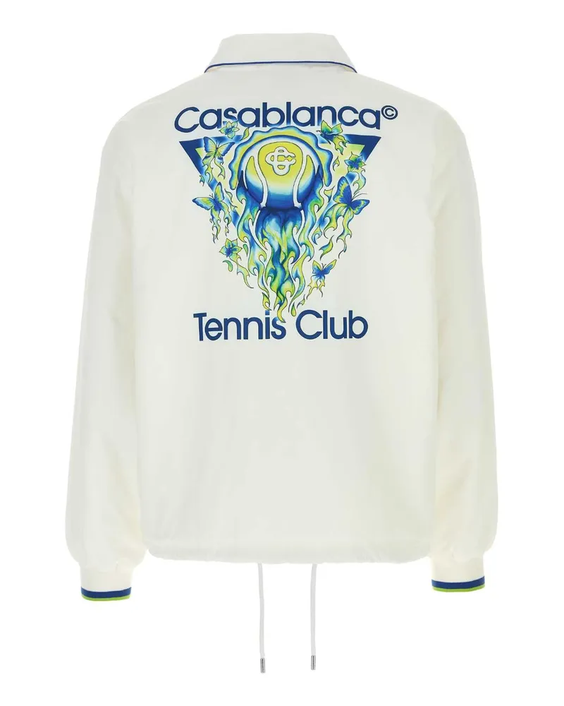 Casablanca Paris Men's White Polyester Jacket Tennisclubicon Giubbini White