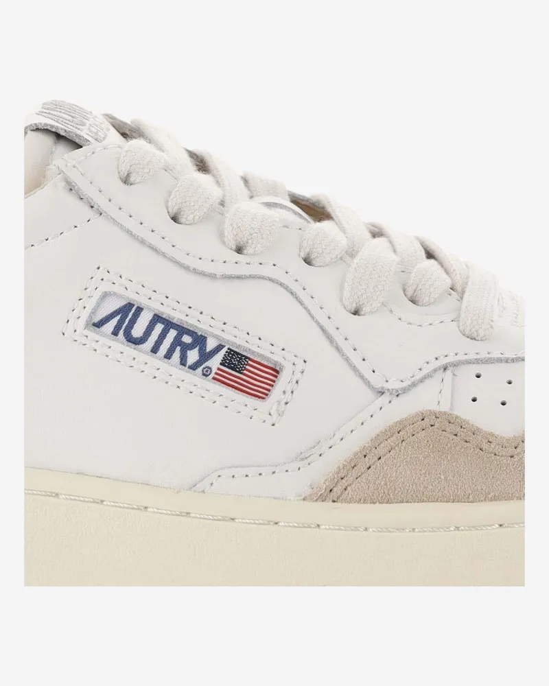 AUTRY Women's Sneakers Medalist Low Multicolour Leather Trainers White