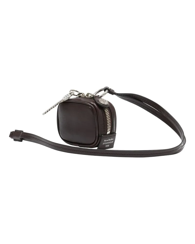 Acne Studios Unisex Camero Clip Shoulder Bag -  Leather Brown Calfskin Accessories Charms Brown
