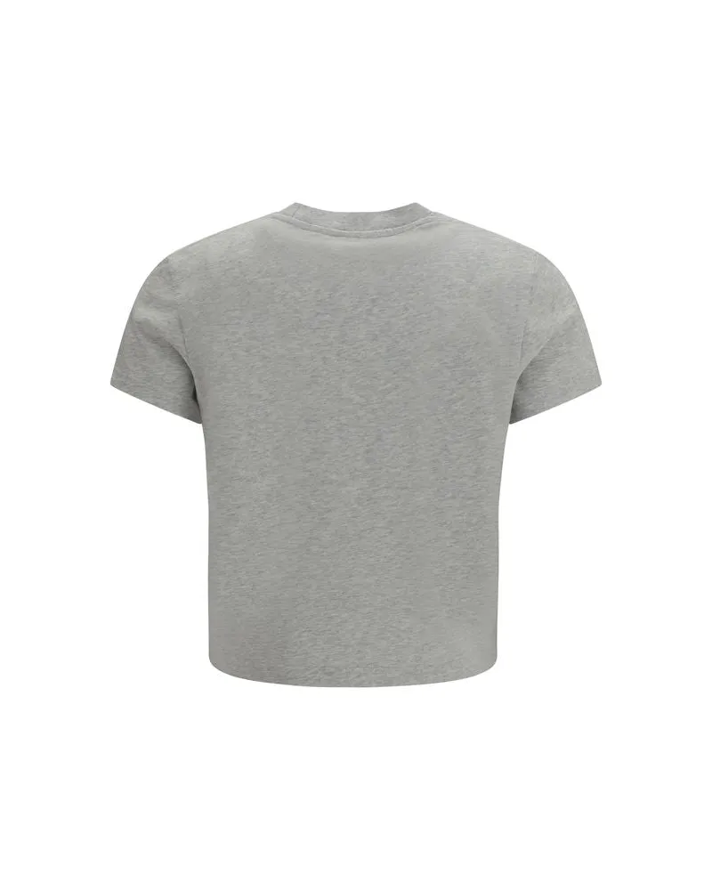 Alexander Wang Logo-Print Cotton T-Shirt — Gray Gray