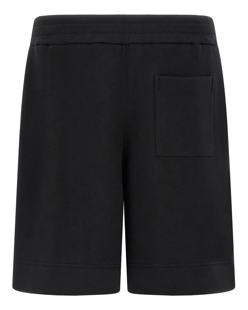 Jil Sander Embroidered Logo Bermuda Shorts — Black Black