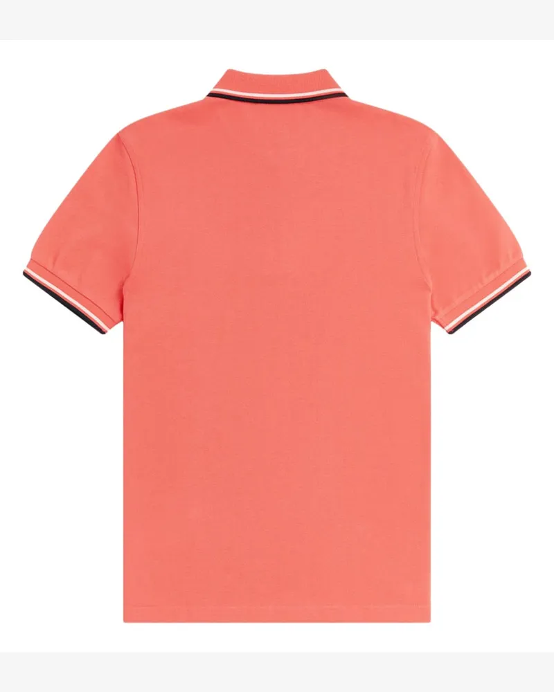 Fred Perry Embroidered Logo Cotton Polo Shirt — Pink Pink