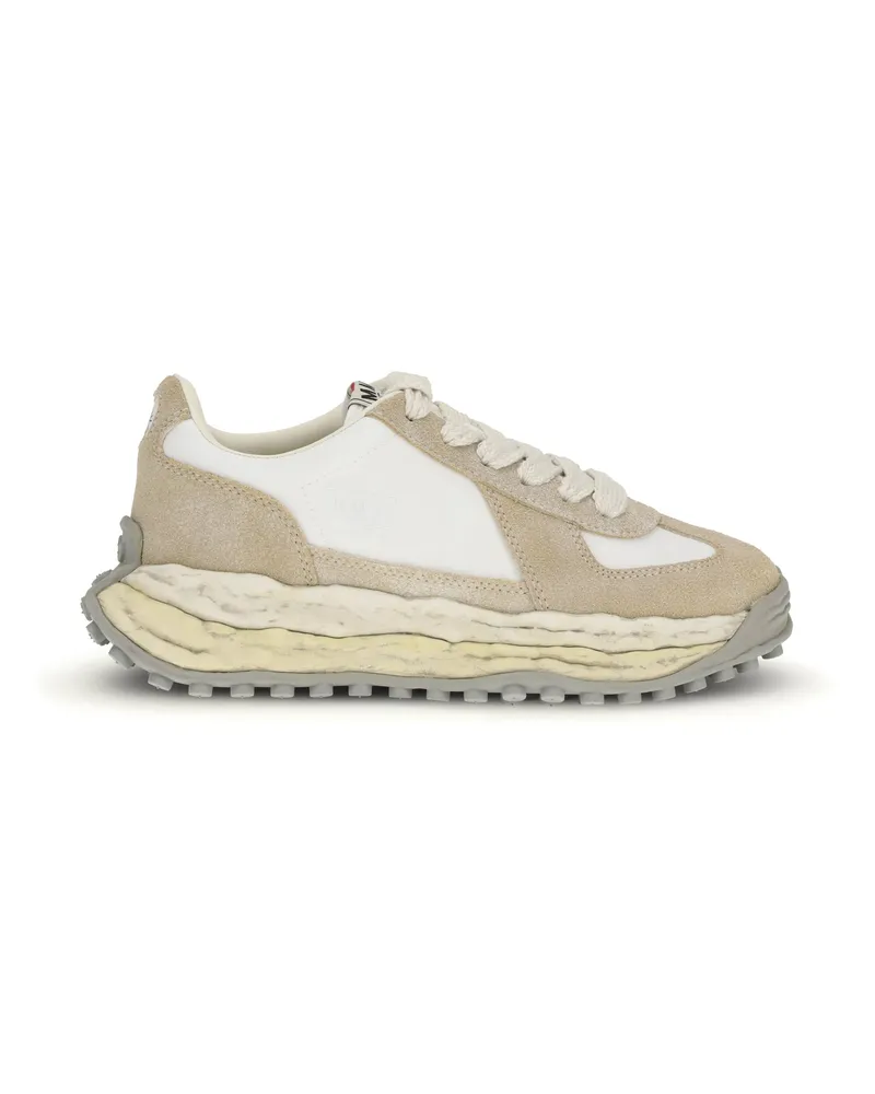 MIHARAYASUHIRO Unisex Sneakers Larry White Upper Fabric Trainers Beige