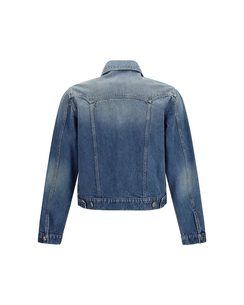 Versace Men's Blue Cotton Denim Jacket Clothing Blue