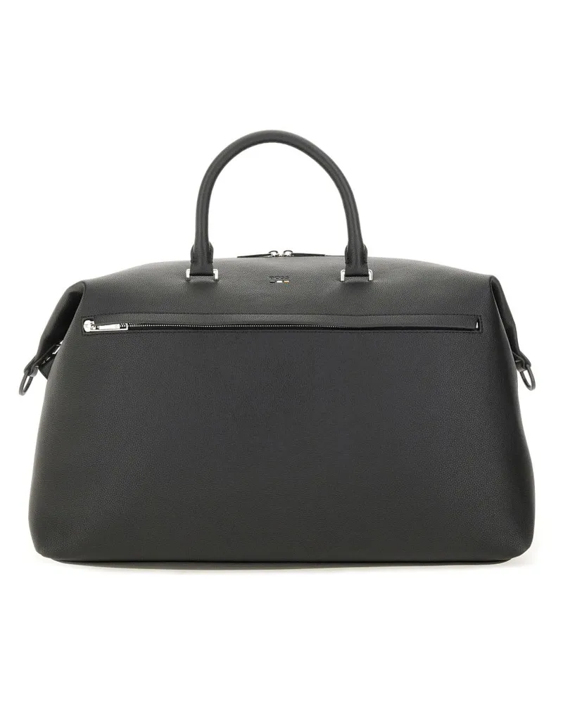 HUGO BOSS Men's Shoulder Bag With Logo - Black Polyamide (recycled) Luggage Suitcases Black