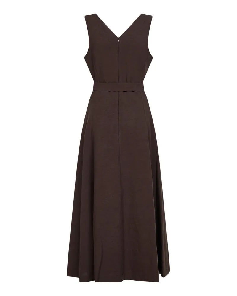 Blanca Women's Midi Dress Mocha Brown Viscose Brown