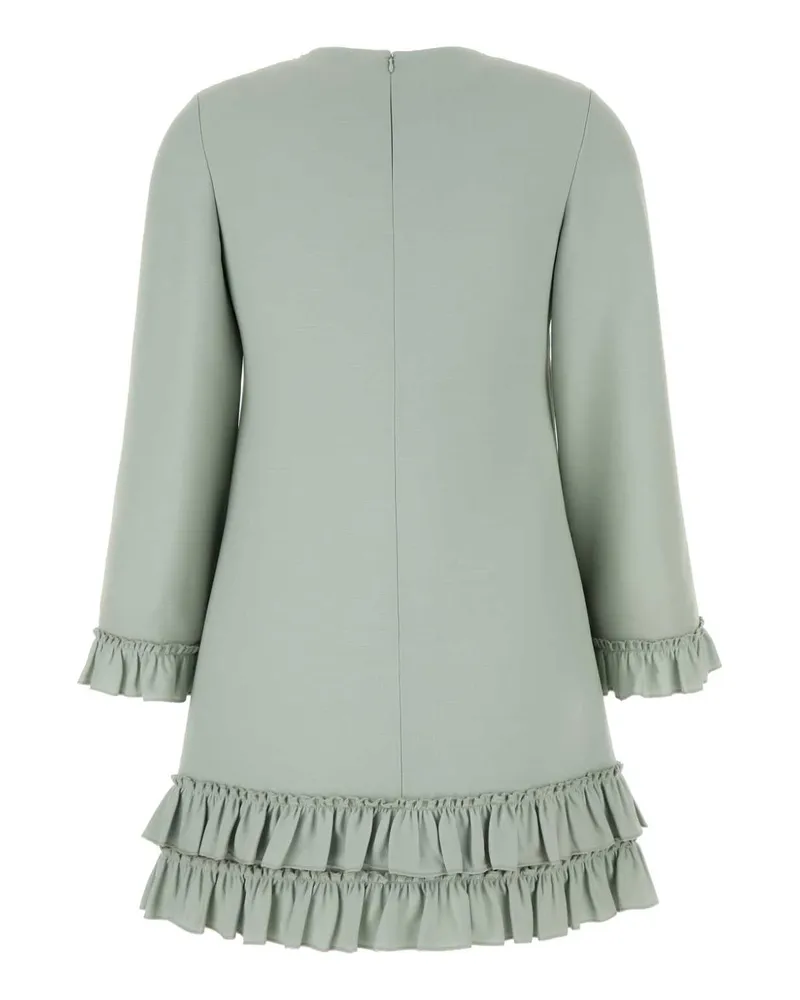 Valentino Garavani Women's Mint Green Wool Blend Mini Dress Dirtysageemerald Abiti Green