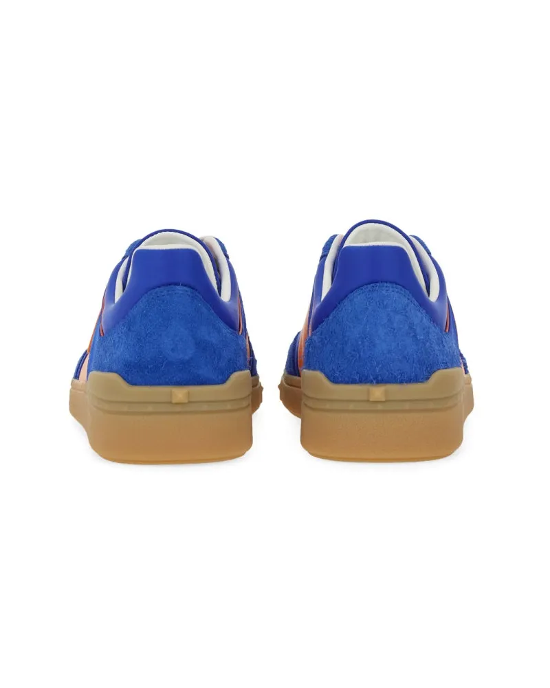 Valentino Garavani Split Calf Leather Sneaker — Blue Blue