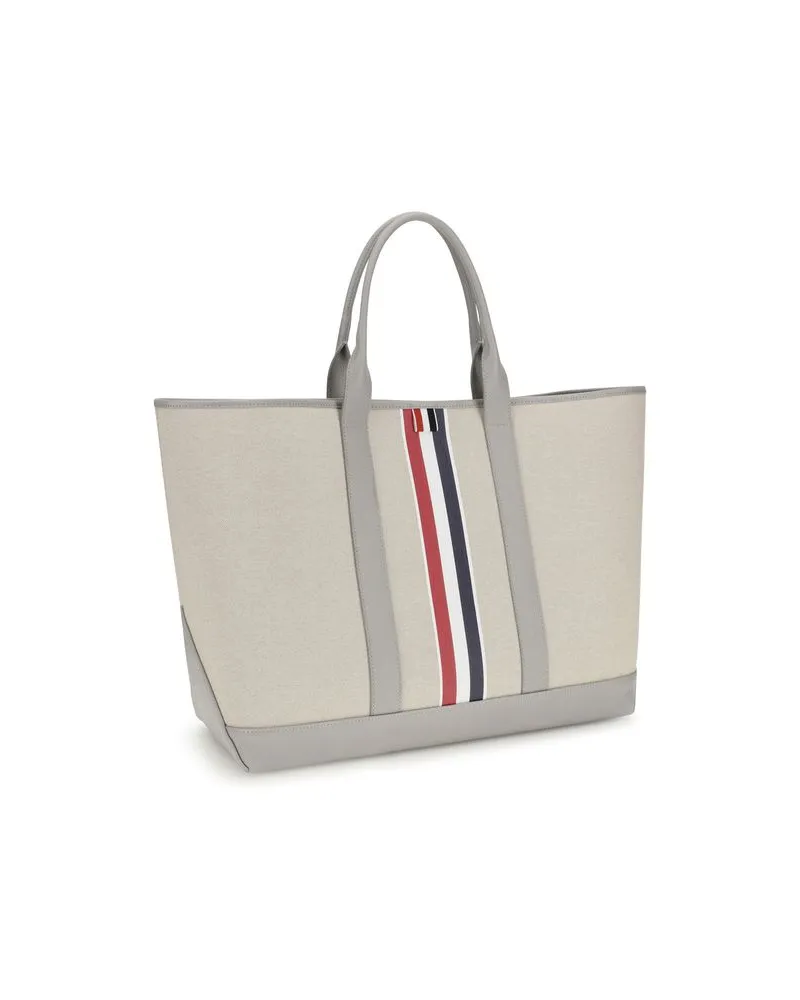 Thom Browne Men's Gray Fabric Shoulder Bag Gray