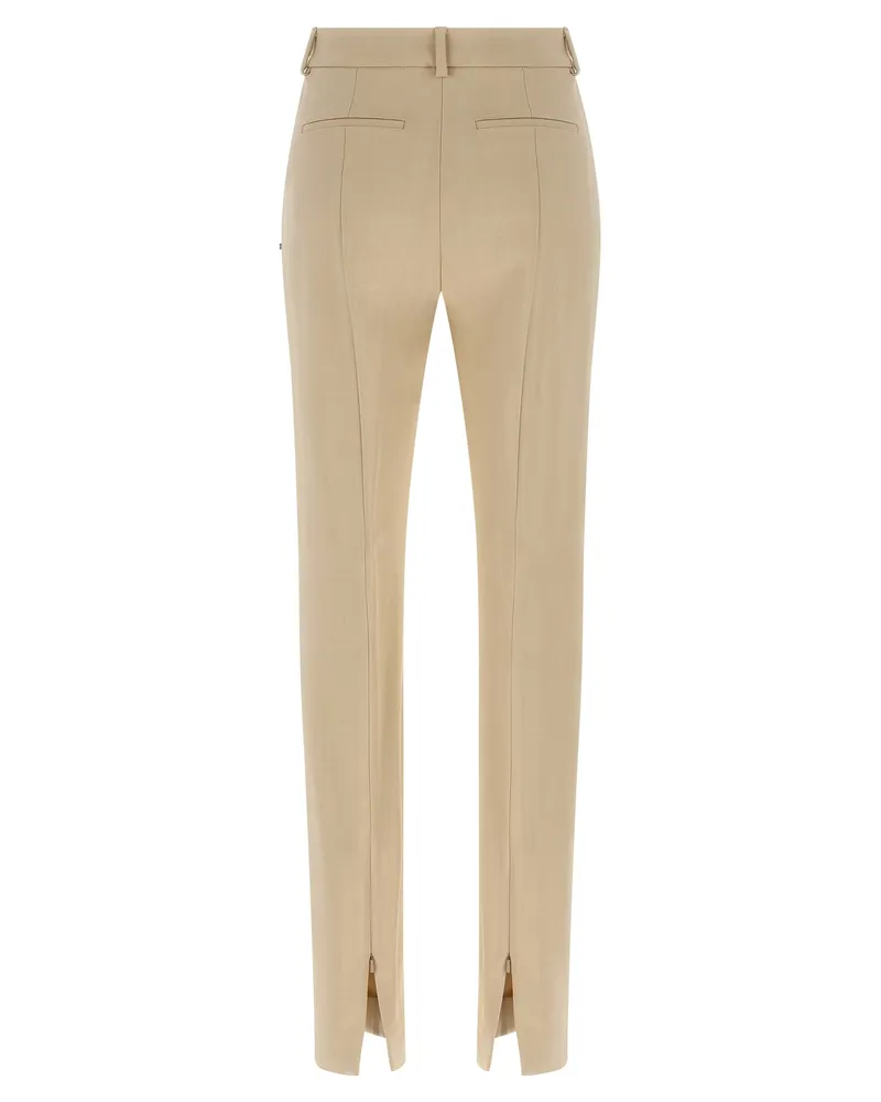 SPORTMAX Women's Beige Viscose Dress Pants Beige