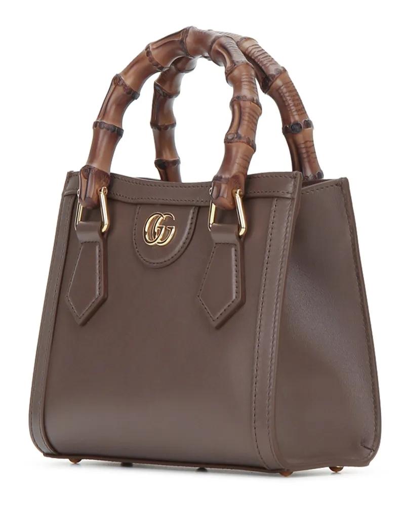 Gucci Women's Diana Top Handle Bag Taupe Calf Skin Taupe