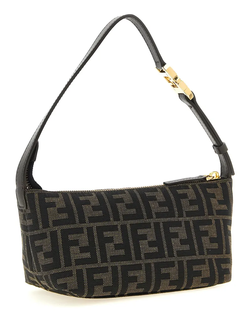 Fendi Women's Brown Polyester Clutch Bag Brown