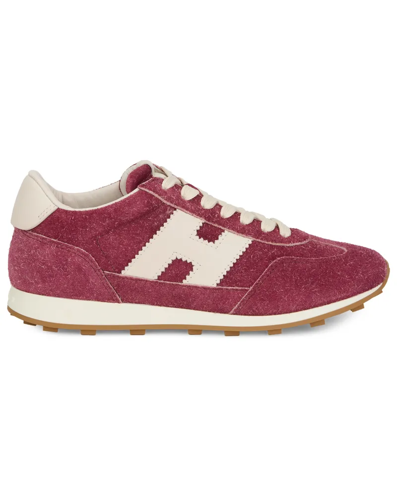 Hogan Women's Sneakers Fitted Red Polyamide Trainers Red