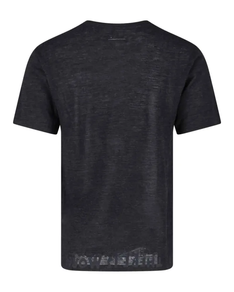 Maison Margiela Men's T-Shirts And Polos Black Wool Black