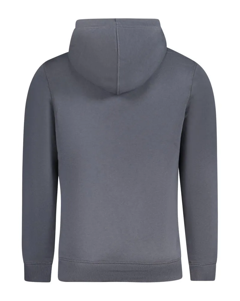 Calvin Klein Logo-Embroidered Cotton-Blend Hoodie — Blue Blue