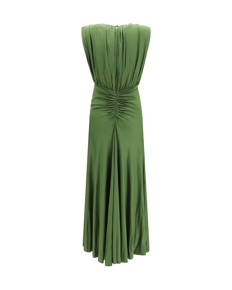 Self-Portrait Women's Bicolor Viscose Casual Dress Green