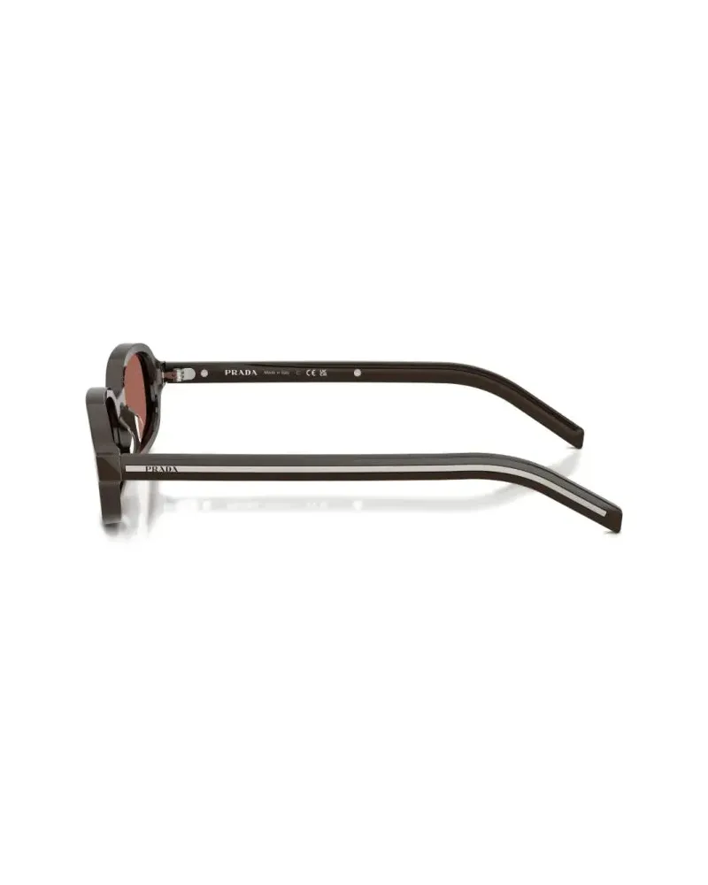 Prada 0PRD06S Rectangular Sunglasses — Black Black