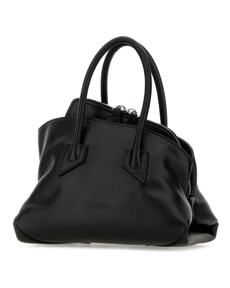ATTICO Women's Black Leather Mini La Passeggiata Handbag Borse A Mano Bag Black