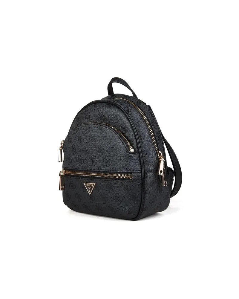 Guess Women's Backpack Coal Logo Polyurethane Black