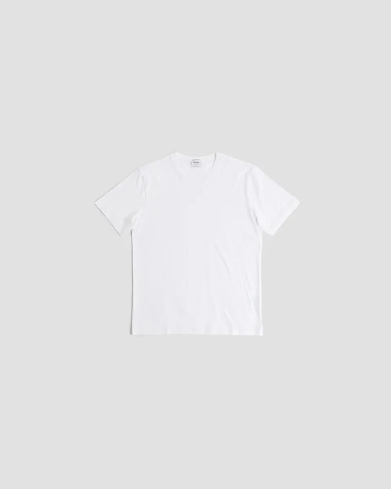 Handvaerk Pima Cotton Crew Neck T-Shirt — White White