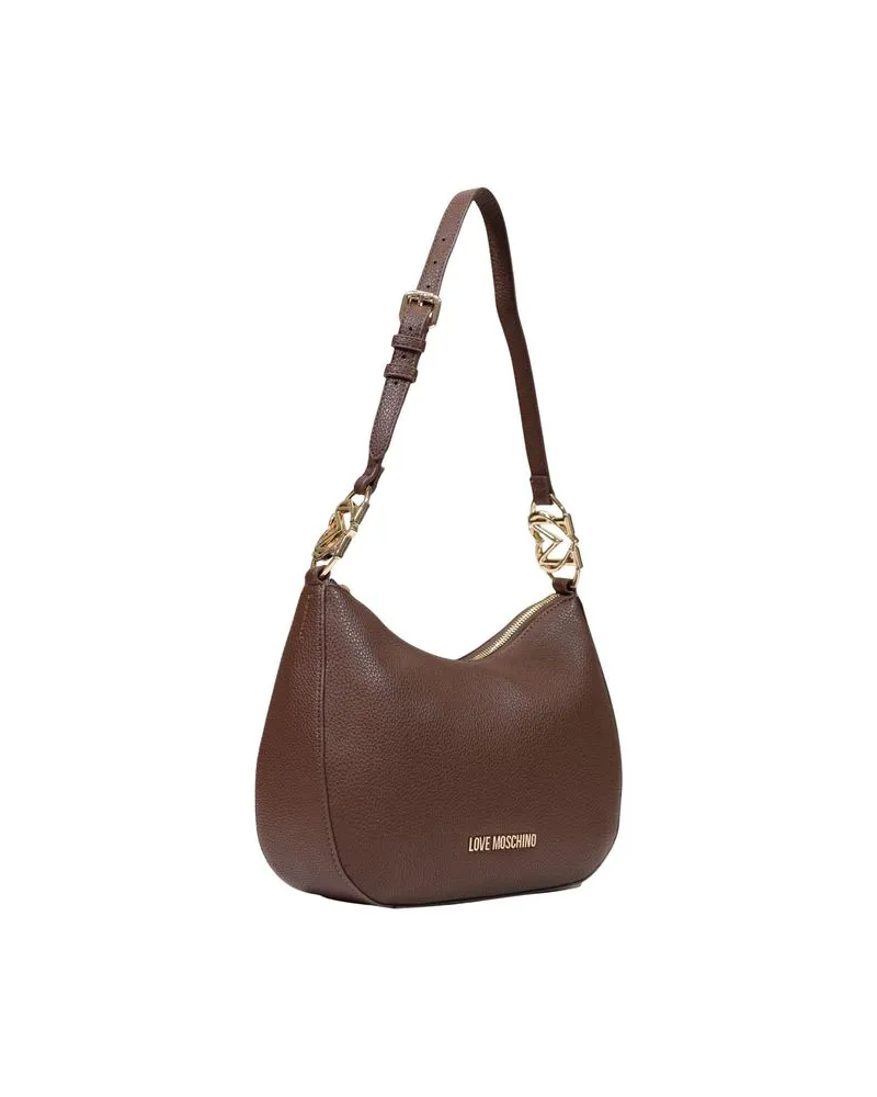Moschino Women's Brown Polyethylene Handbag Bag Brown